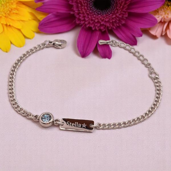 Bracelet - Silver Color and Birthstones