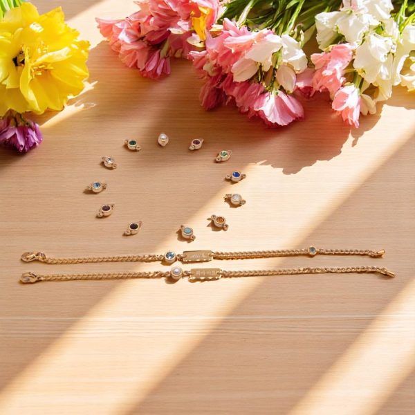 Bracelet - Gold Color and Birthstones - Image 6